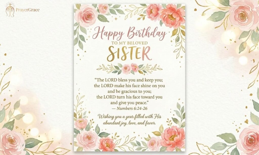 Birthday Blessings for Sister with Bible Verses