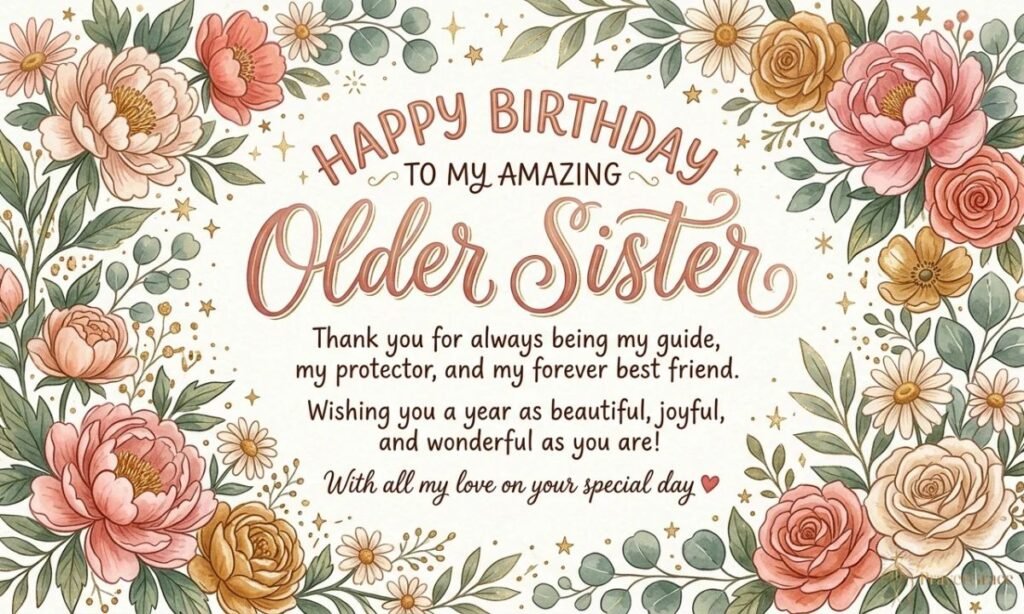 Birthday Messages to an Older Sister