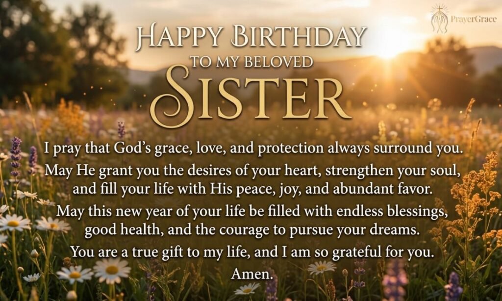 Powerful Happy Birthday Prayer for My Sister